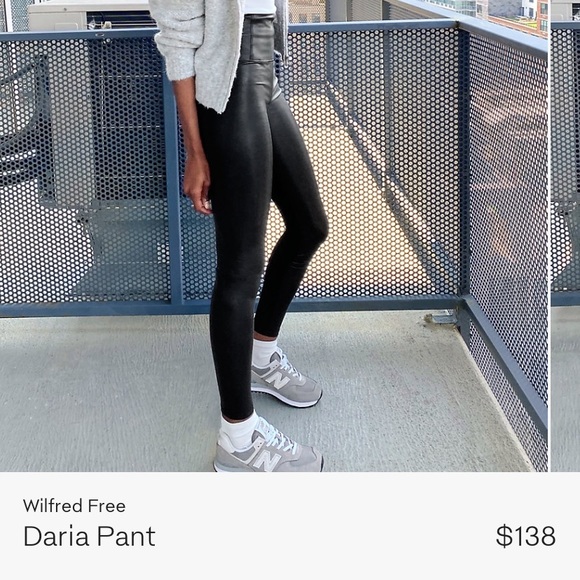 Aritzia Wilfred faux leather leggings Daria XS - Picture 4 of 10